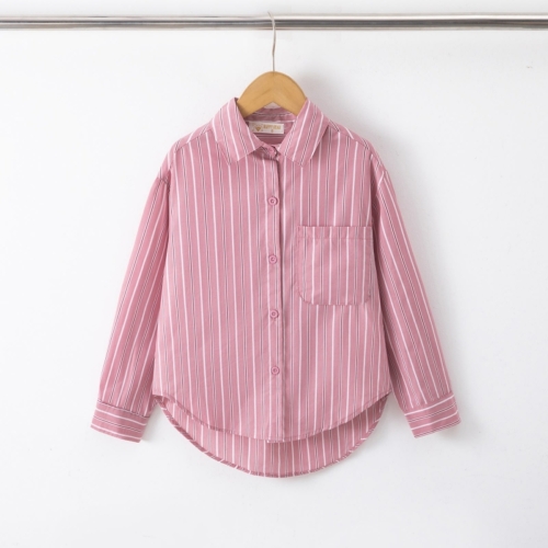meisjes blouse roze streep