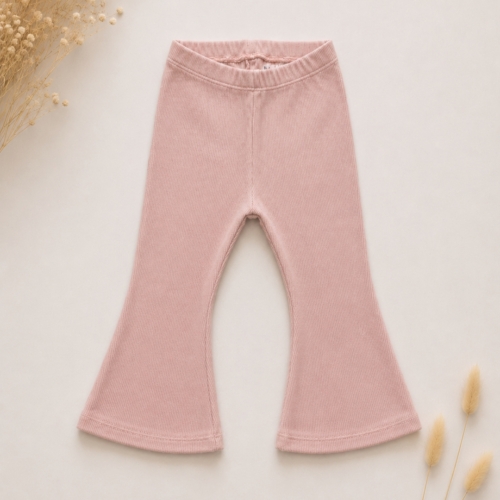 meisjes rib flared broekje roze meisjes rib flared broekje roze