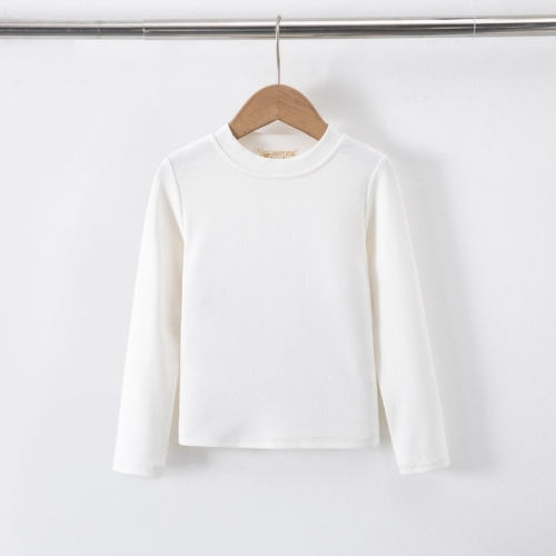 meisjes rib longsleeve wit