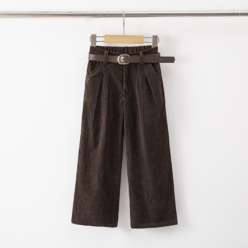 meisjes ribfluwelen broek bruin
