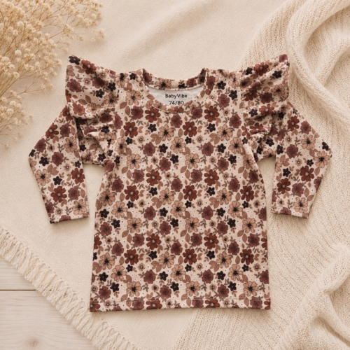 meisjes shirt vintage bloemen