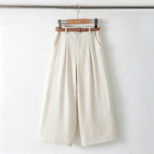 meisjes wide leg pantalon ecru
