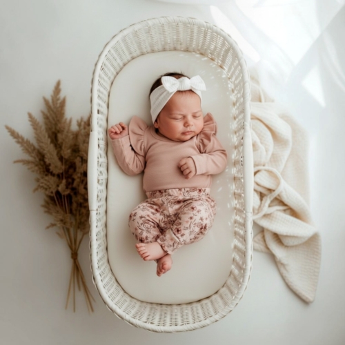 ruffle shirt rib roze baby meisje