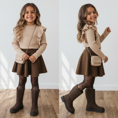bruin suede look rokje meisjes bruin suede look rokje meisjes