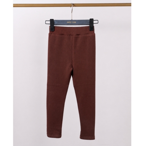 meisjes winter rib legging bruin