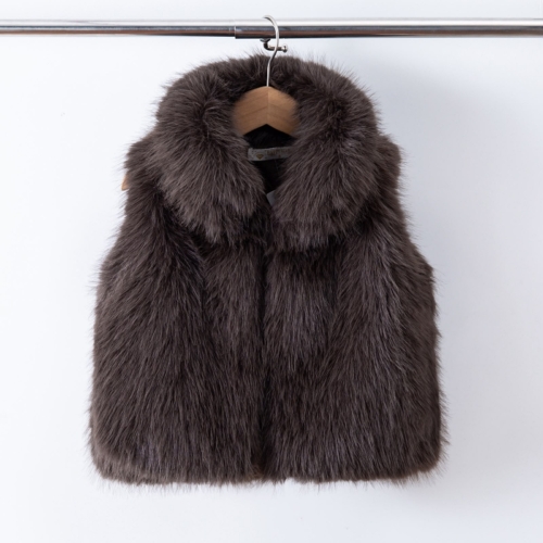 teddy faux gilet bruin meisje