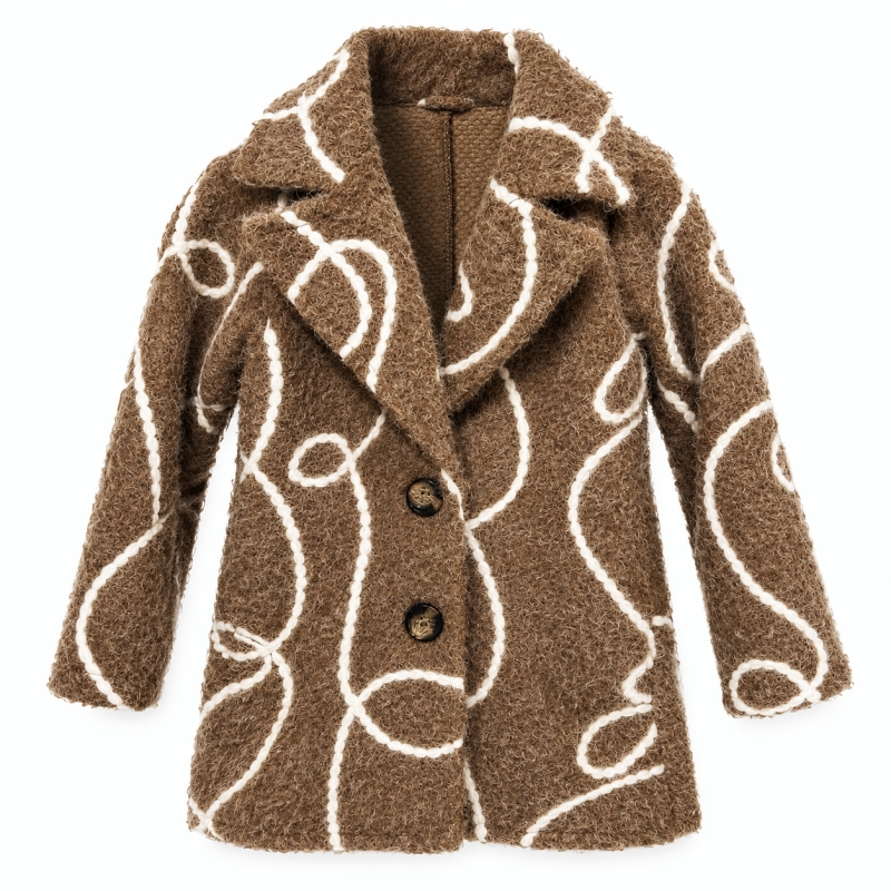 tussenjas meisjes camel boucle