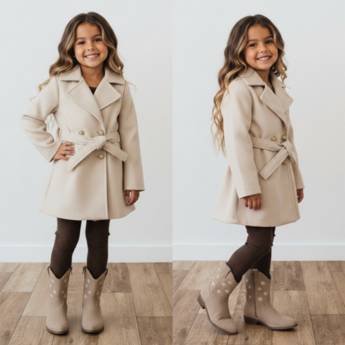beige jas meisjes