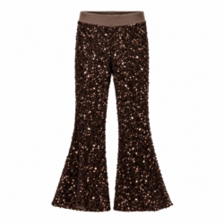 bruine glitter flared pants meisjes bruine glitter flared pants meisjes