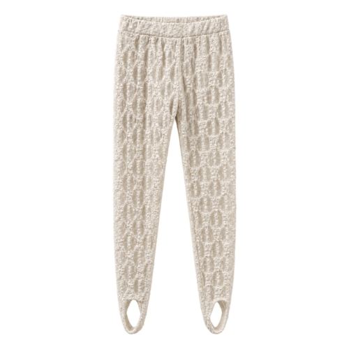 crème gebreide voetlegging meisjes