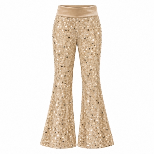 gouden glitter flared broek meisjes