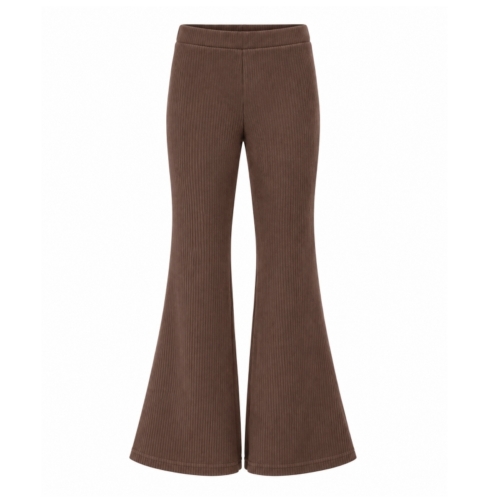 meisjes flared broek dark taupe