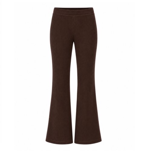 meisjes flared broek donkerbruin
