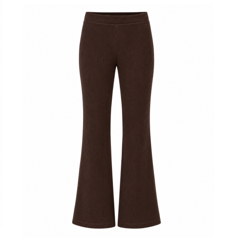 meisjes flared broek donkerbruin meisjes flared broek donkerbruin