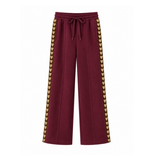 meisjes jogger bordeaux met hartjes