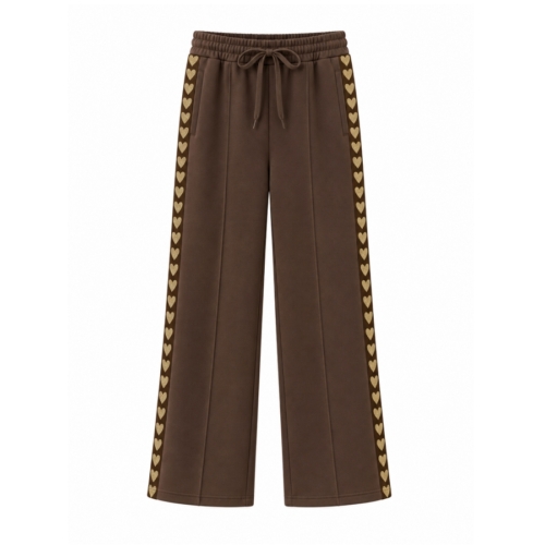 meisjes jogger bruin met hartjes