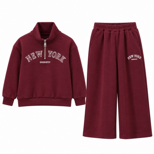 meisjes joggingpak bordeaux rood new york