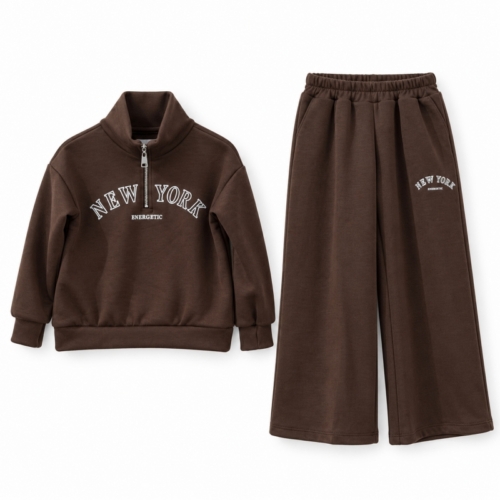 meisjes joggingpak bruin new york