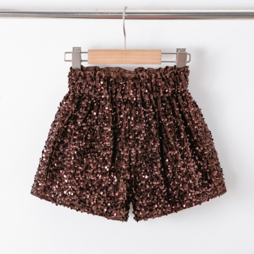 bruine meisjes glitter short