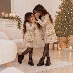 champagne gouden glitter jurk meisjes