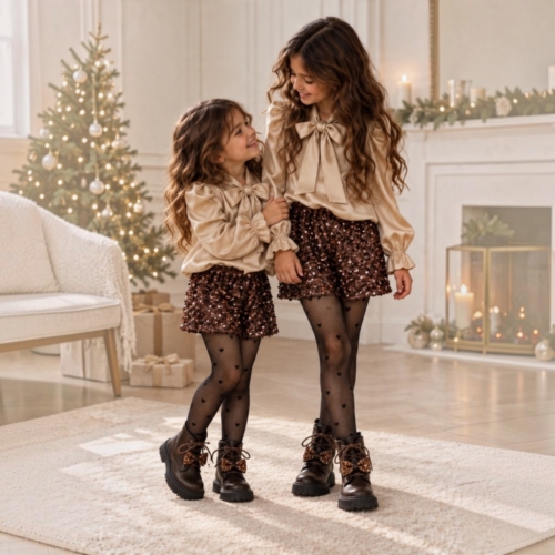 feestelijke outfit bruin